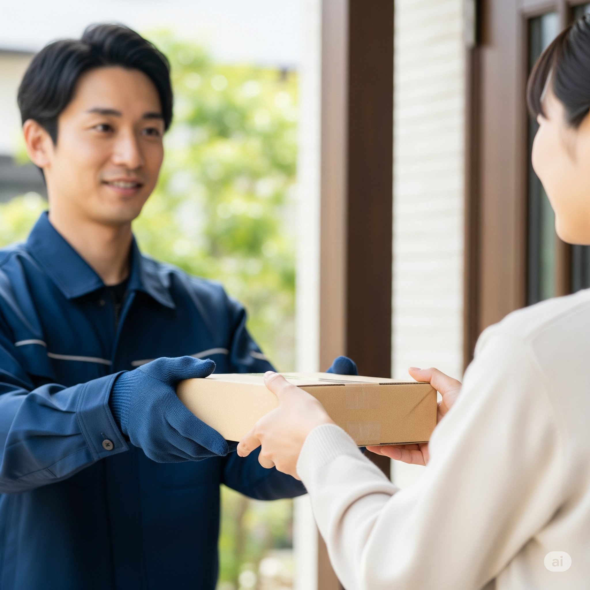 配送サービス - 荷物を受け渡す手元のイメージ